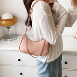 Leather Women's Small Shoulder Bag Solid Crossbody Bag