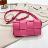 Leather Woven Small Waist Bags For Women