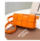 Leather Woven Small Waist Bags For Women