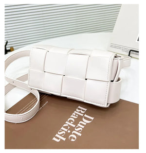 Leather Woven Small Waist Bags For Women