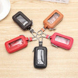 Universal Leather Car Key Case Keychain Wallet Storage Bag