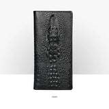 Dragon Embossed Leather Long Wallet with Photo Slots