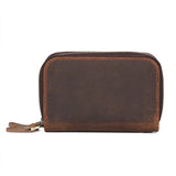 Leather Key Bag Crazy Horse Leather Car Key Handbag Wallet