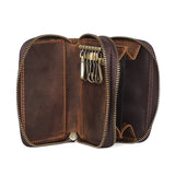 Leather Key Bag Crazy Horse Leather Car Key Handbag Wallet