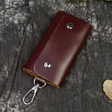 Men's Leather Key Bag Head Layer Cow Leather Multi-Color Key Wallet