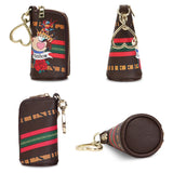 Leather Key Case Small Zipper Key Ring