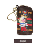 Leather Key Case Small Zipper Key Ring