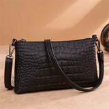 Crocodile Leather Shoulder Bag for Women