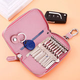 Leather Unisex Key Wallet Multi-function Storage Bag