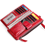 Long Leather Women's Wallet Multifunctional Change Bag Handbag