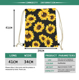 Leaves Plants Printed School Backpack Women Girls Drawstring Bags