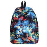 Leaves Printed Women Backpack School Bags Large Capacity