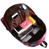 Leaves Printed Women Backpack School Bags Large Capacity