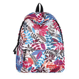 Leaves Printed Women Backpack School Bags Large Capacity