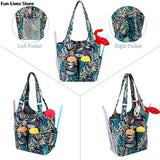 Leaves Printing Storage Bags Large Capacity Cosmetic Bag Women Organizer