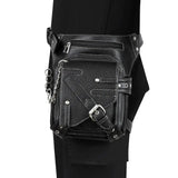 Retro Chain Motorcycle Bag Men's Waist Fanny Pack Chest Bum Bag Purse