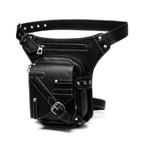 Retro Chain Motorcycle Bag Men's Waist Fanny Pack Chest Bum Bag Purse