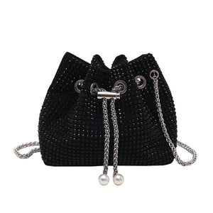 Leisure Full Diamond Large Capacity Women's Bucket Bag