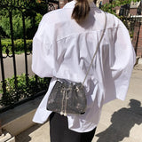 Leisure Full Diamond Large Capacity Women's Bucket Bag