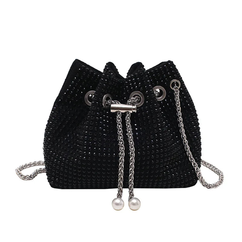 Leisure Full Diamond Large Capacity Women's Bucket Bag