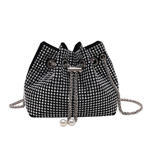 Leisure Full Diamond Large Capacity Women's Bucket Bag