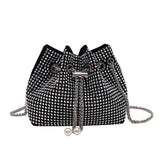 Leisure Full Diamond Large Capacity Women's Bucket Bag