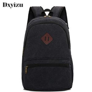 Casual Men School Backpack Travel Canvas College Laptop Bag