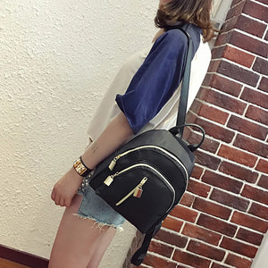 Leisure Nylon Women Large Capacity Rucksack Waterproof Mini Backpack