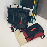 Leisure Unisex Backpack Cloth Student Bagpack Stitching Couple Rucksack