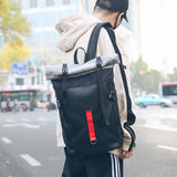 Leisure Unisex Backpack Cloth Student Bagpack Stitching Couple Rucksack