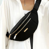 Leisure Waist Bum Bag Women Men Oxford Waist Bag Belt Pouch Zip Fanny Pack