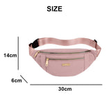 Leisure Waist Bum Bag Women Men Oxford Waist Bag Belt Pouch Zip Fanny Pack