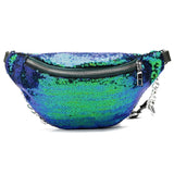 Women Sequin Fanny Pack Waist Bag Glitter Bum Belt Bags Waist Packs