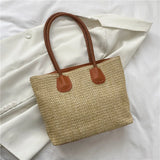 Women Straw Shoulder Bag Beach Rattan Handbag