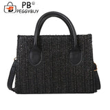 Straw Shoulder Bag Summer Beach Rattan Handbag