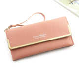 Leisure Long Wallet Women's Solid Handbag Purse
