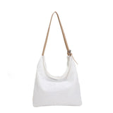 Corduroy Leisure Tote Bag for Women Large Capacity Commuter Bag
