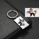 Child Art Keychain Personalized Kids Drawing Key Chain