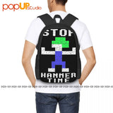 Lemmings Hammer Time Video Game Gamer Gaming Geek Nerd Lemming Backpack