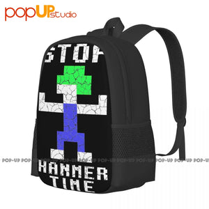 Lemmings Hammer Time Video Game Gamer Gaming Geek Nerd Lemming Backpack