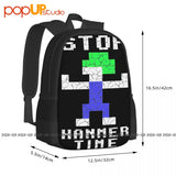 Lemmings Hammer Time Video Game Gamer Gaming Geek Nerd Lemming Backpack