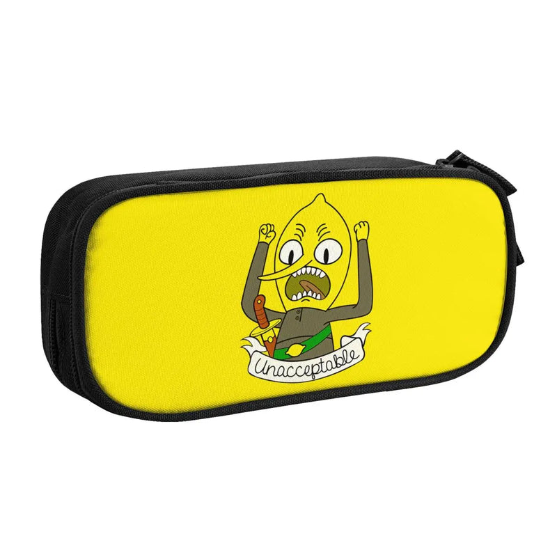 Lemongrab Pen Box Student School Anime Zipper Pen Bag Child Stationery Bag