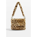 Leopard Fur Warm Shoulder Handbags Totes Bag Clutch Purse Ladies Crossbody Bag