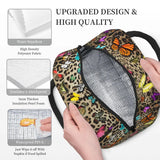 Leopard Butterfly Lunch Bag Animal Print Butterflies Lunch Box School Tote