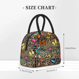 Leopard Butterfly Lunch Bag Animal Print Butterflies Lunch Box School Tote