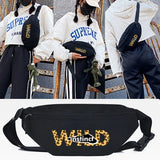 Leopard Butterfly Print Waist Bag Outdoor Sports Women Chest Pack Pouch