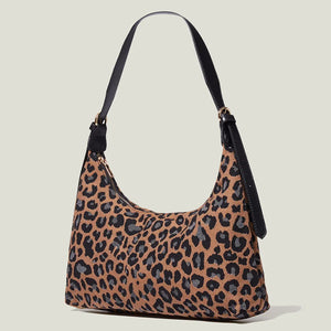 Leopard Cow Shoulder Bag Women Winter Vintage Ladies Purses Handbags Work Party