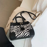 Leopard Large Tote Winter High PU Leather Women's Handbag