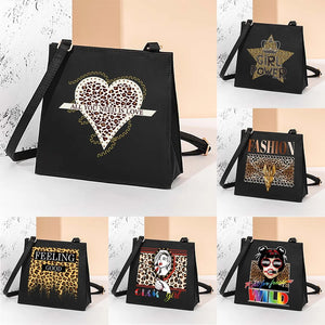 Leopard Pattern Square Bags Women's Tote Bag Casual Ladies Bags