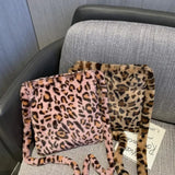 Leopard Plush Shoulder Bag for Women's Autumn and Winter